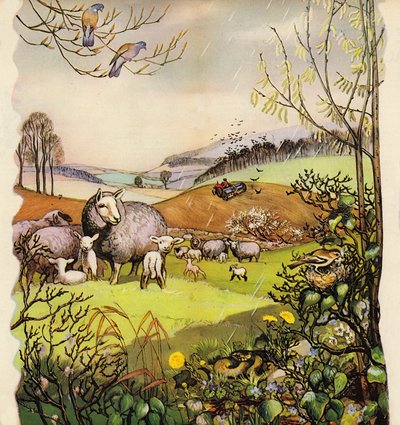 Early spring in the English countryside, England, 1960s by English School